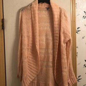 Peach knit cardigan